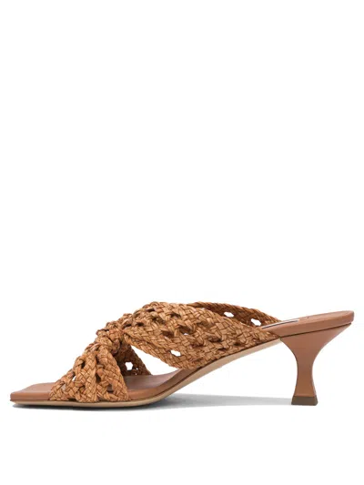 Casadei Strappy Sandals With Mid Heel And Square Toe