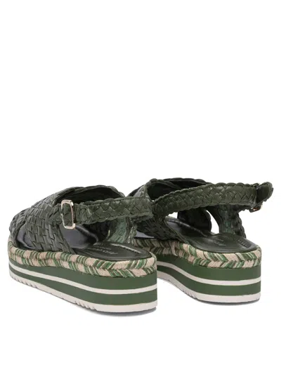 Pons Quintana Woven Leather Platform Sandals With Adjustable Buckle