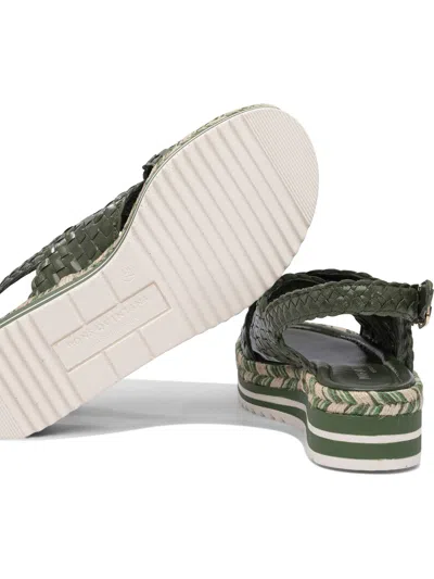 Pons Quintana Woven Leather Platform Sandals With Adjustable Buckle
