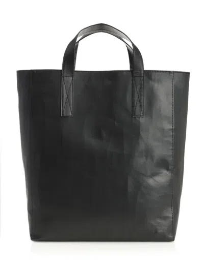Vivienne Westwood 'sarah' Black Medium Tote Bag With Embossed Orb Logo On The Front