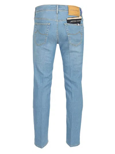 Jacob Cohen Scott Slim Fit Carrot Trousers In Blue