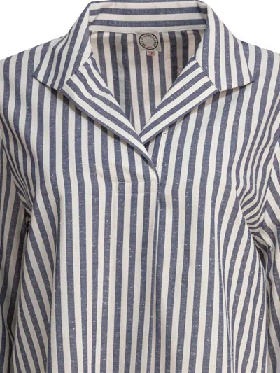 Ines De La Fressange Top Noa En Coton Bleu In Blue