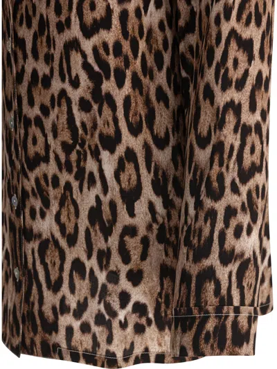 Sleep No More Brown Silk Shirt In Multi