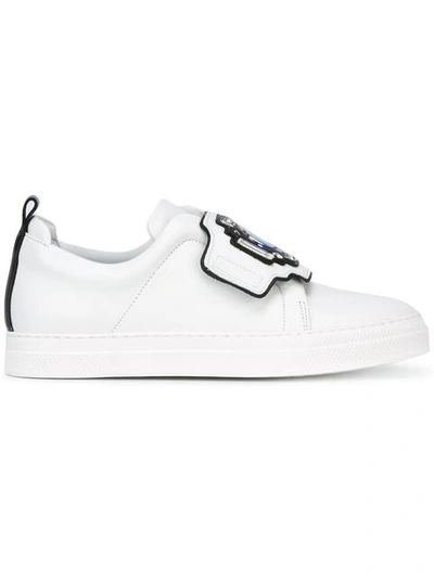 Pierre Hardy Gem Slider Leather Sneaker, White