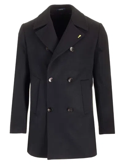 Guarinucci Short Double-breasted Coat Jackets Blue