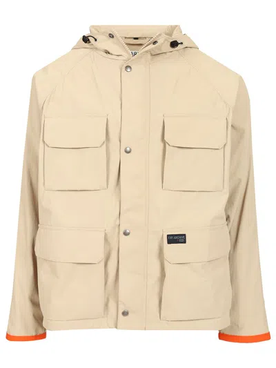 Fay Nylon Windbreaker With Hood And Pockets