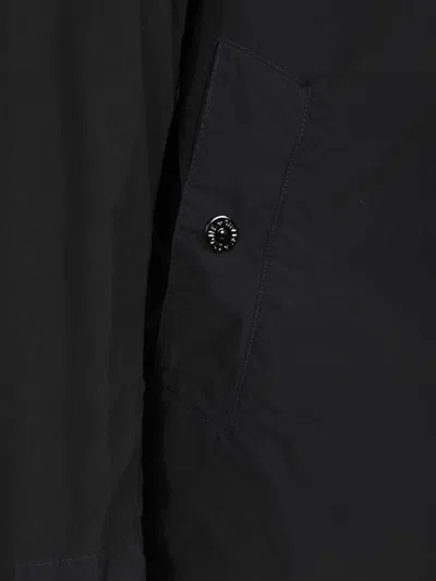 Stone Island Short Nylon Trench Coat Jackets Blue