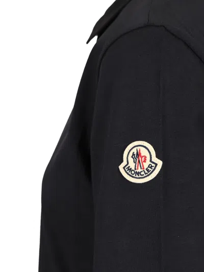 Moncler Short Sleeve Polo Polo Shirt Blue