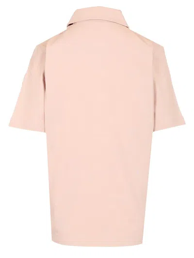 Moncler Short Sleeve Polo Polo Shirt Rose
