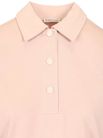 Moncler Short Sleeve Polo Polo Shirt Rose