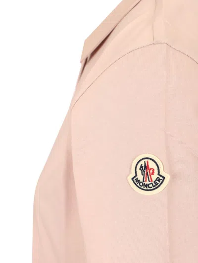 Moncler Short Sleeve Polo Polo Shirt Rose