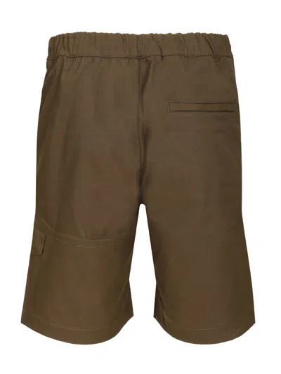 C.p. Company Shorts In Technical Fabric Trousers Green In Brown