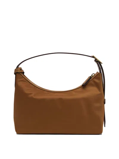 Mcm Brown Nylon-leather Shoulder Bag With Design In Brown