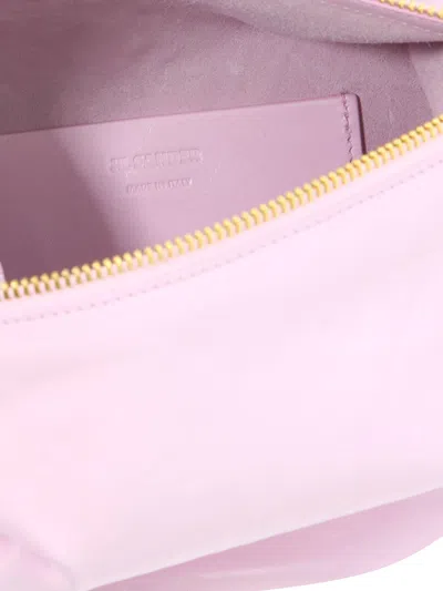 Jil Sander Moon Leather Shoulder Bag In Pink