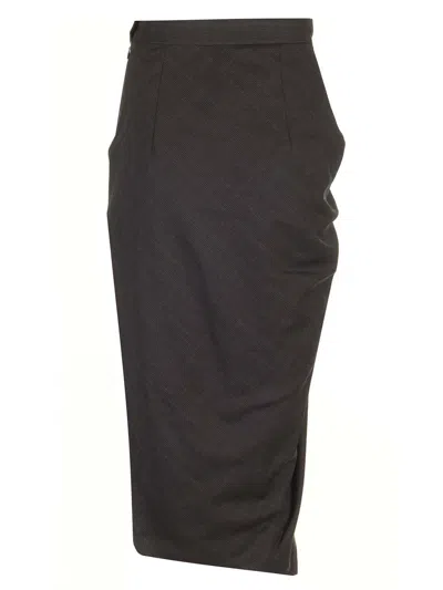 Vivienne Westwood Side Panther Skirt Skirts Brown In Black