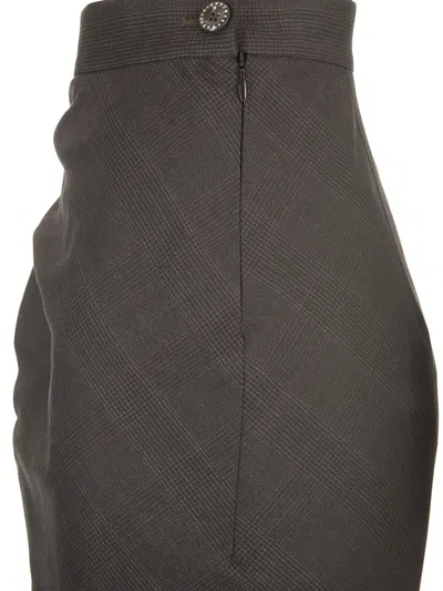 Vivienne Westwood Side Panther Skirt Skirts Brown In Black