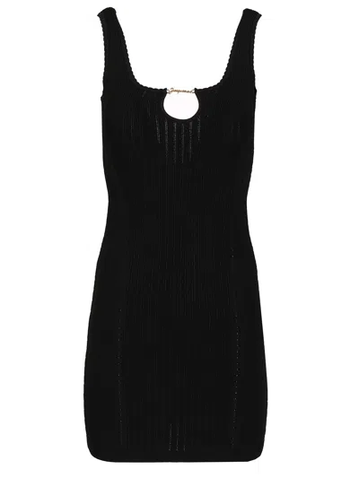 Jacquemus La Mini Robe Sierra Knitted Mini Dress In Black