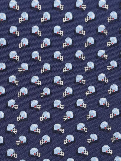 Ferragamo Silk Tie Ties And Bow Ties Blue