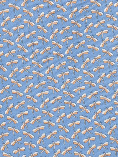 Ferragamo Silk Tie Ties And Bow Ties Light Blue In Blue