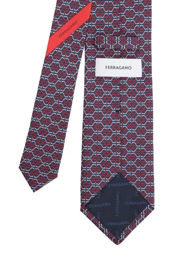 Ferragamo Silk Tie Ties And Bow Ties Multicolor In Purple