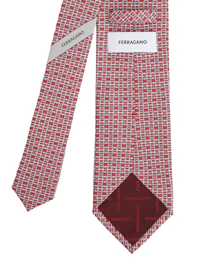 Ferragamo All-over Gancini Print Silk Tie