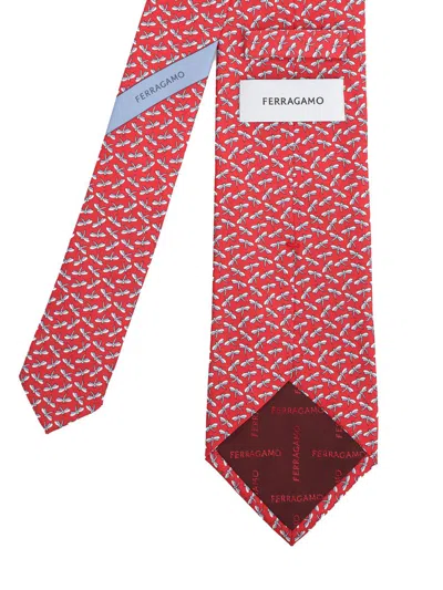 Ferragamo Silk Tie Ties And Bow Ties Red