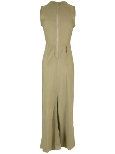 Golden Goose Silk Twill Dress Dresses Green