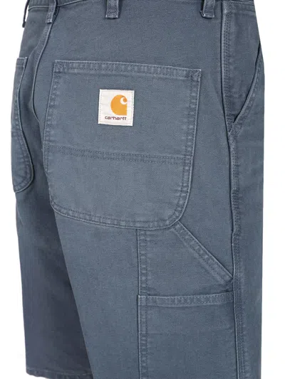 Carhartt Knee-length Shorts With Pockets And Belt Loops In Blue
