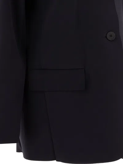 Max Mara Single-breasted Jersey Blazer Jackets Blue In Blue