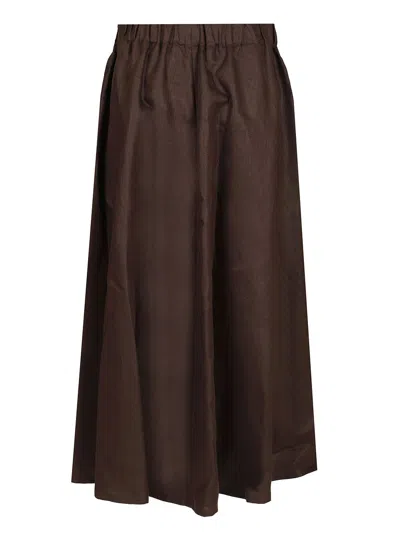 Brunello Cucinelli Skirt Glossy Linen Skirts Brown