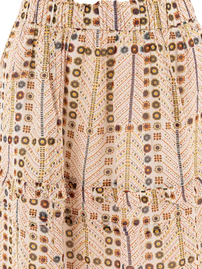 Isabel Marant Étoile Diya Ruffled Midi Skirt In Multi