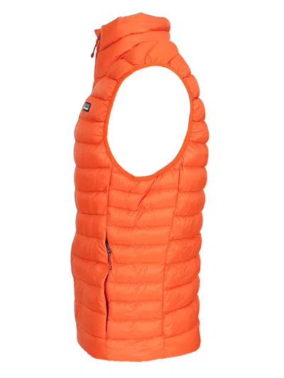 Patagonia Sleeveless Drawstring Down Jacket Coats Orange