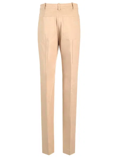 Maison Kitsuné Slim Fit Chino Trousers Beige In Neutral