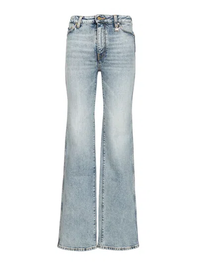 Amiri Slim With Ma Quad Patch Jeans Light Blue In Blue