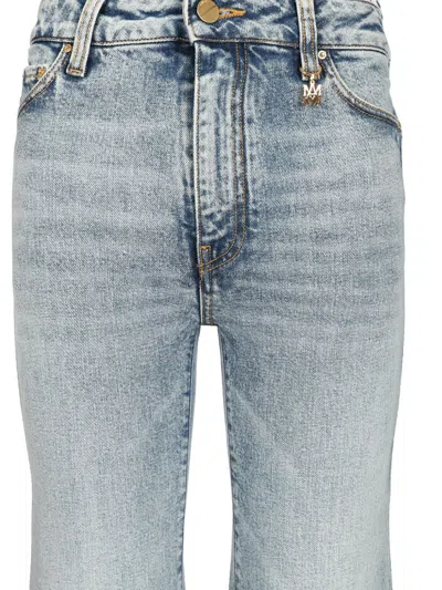 Amiri Slim With Ma Quad Patch Jeans Light Blue In Blue