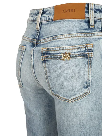 Amiri Slim With Ma Quad Patch Jeans Light Blue In Blue