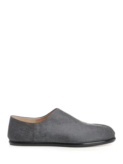 Maison Margiela Tabi Grey Branded Leather Slip On