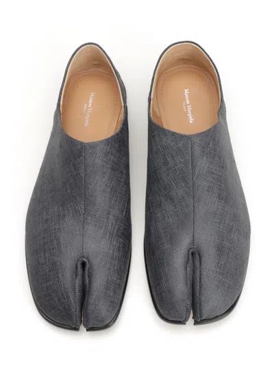 Maison Margiela Tabi Grey Branded Leather Slip On