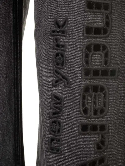 Alexander Wang Slouchy Fit Jeans Trousers Grey In Black