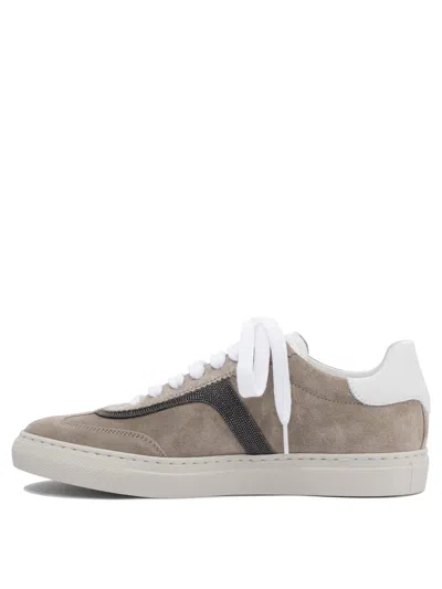 Brunello Cucinelli Women's Leather Slip-on Sneakers