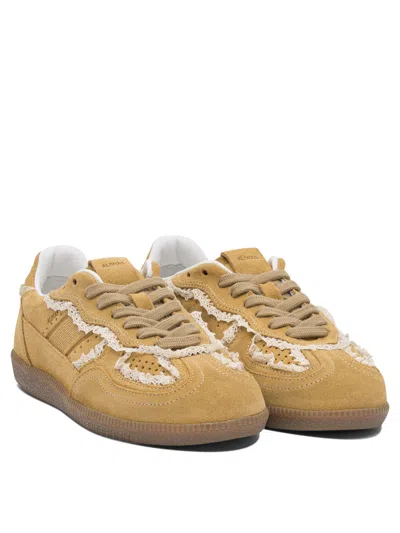 Alohas Tb 490 Low-top Suede Sneakers With Lace Inserts