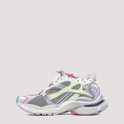 Balenciaga Multi-layered Grey Mesh Sneakers With Vibrant Accents In Multi