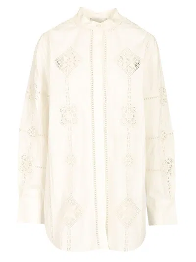 Isabel Marant Broderie Anglaise Blouse In White
