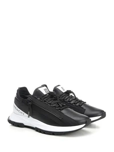 Givenchy Spectre Runner Leather Sneakers With 4g Side Zip Detail