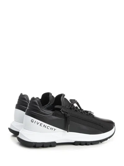 Givenchy Spectre Runner Leather Sneakers With 4g Side Zip Detail