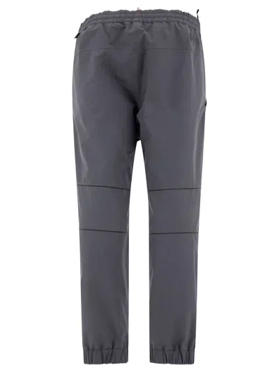 Moncler Dark Grey Polyester Padded Joggers In Gray