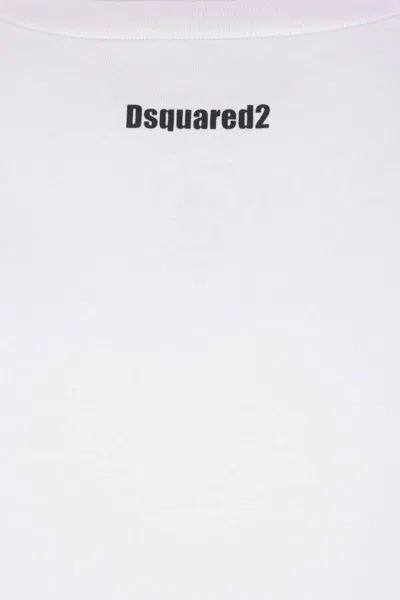 Dsquared2 Loose Fit Crew-neck T-shirt With Print In White
