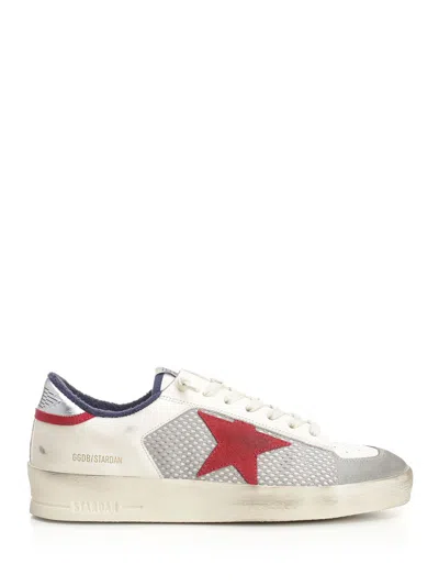 Golden Goose Stardan Leather And Net Upper Suede Toe And Star Laminated Heel Sneakers White