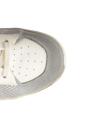Golden Goose Stardan Leather And Net Upper Suede Toe And Star Laminated Heel Sneakers White