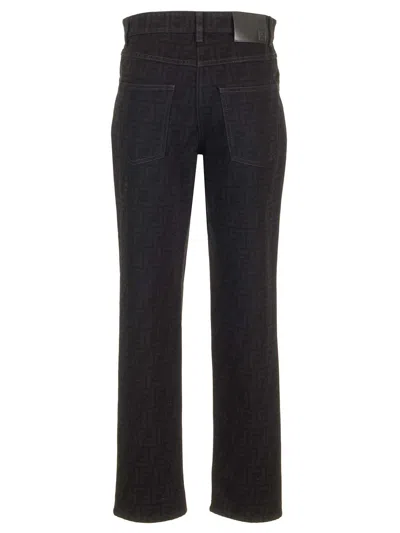 Fendi Straight Leg Jeans In Black